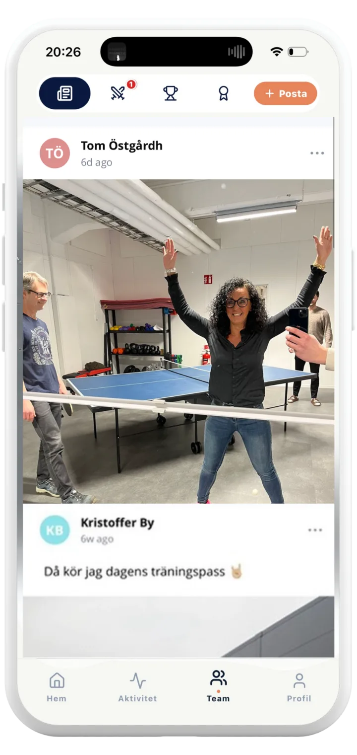 Community-feed i GoMotion-appen
